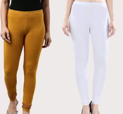 Rameswar Churidar  Western Wear Legging(White, Solid)