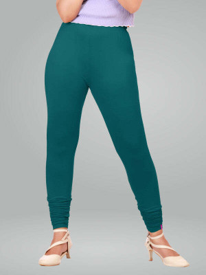 SR FASHIONS Churidar Length Ethnic Wear Legging(Green, Pink, Solid)
