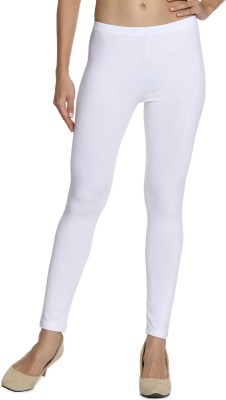 j mehta Ankle Length Western Wear Legging(White, Solid)