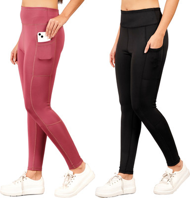 Kyk Western Wear Legging(Pink, Black, Solid)