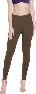 Presta Ankle Length Ethnic Wear Legging(Brown, Solid)