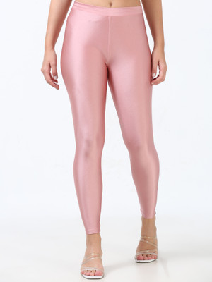 JUST FIT Ankle Length  Ethnic Wear Legging(Pink, Solid)