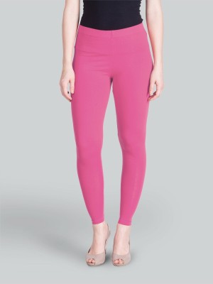 Lyra Ankle Length Ethnic Wear Legging(Pink, Solid)