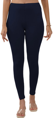 Lyra Ankle Length  Ethnic Wear Legging(Black, Solid)