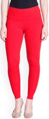 LUX LYRA Ankle Length  Ethnic Wear Legging(Red, Solid)