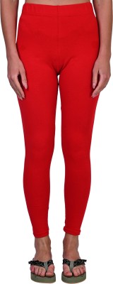 Rocksy Ankle Length  Western Wear Legging(Red, Solid)