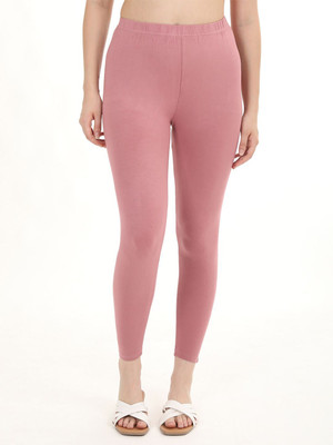 FLY BIRDS Ankle Length Western Wear Legging(Pink, Solid)