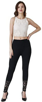 GOGGIAN Ankle Length Western Wear Legging(White, Solid)