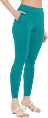 OneSky Footed  Western Wear Legging(Green, Solid)