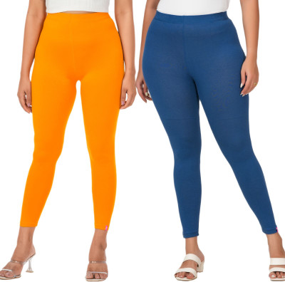 LoveiT Ankle Length Western Wear Legging(Yellow, Blue, Solid)