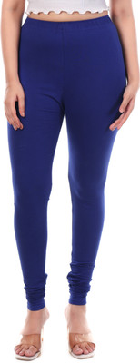 tpf Churidar Length Western Wear Legging(Blue, Solid)