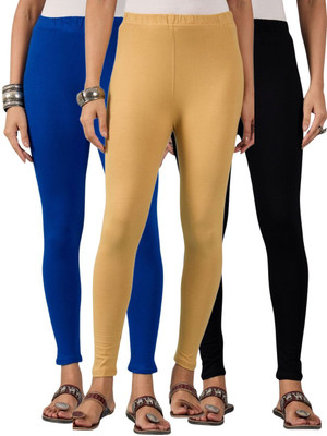 DIMPY GARMENTS Ankle Length Western Wear Legging(Blue, Black, Beige, Solid)