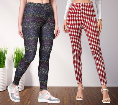 HouseOfCommon Ankle Length Western Wear Legging(Multicolor, Printed)