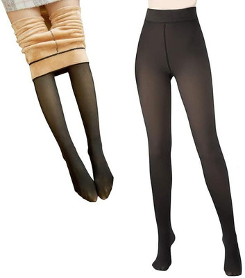 Lebami Warm Fleece Lined Leggings for Women Thick Thermal Leggings Women Pyjama Thermal