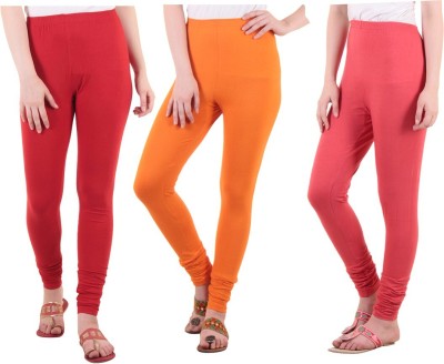 DIAZ Ankle Length  Ethnic Wear Legging(Red, Pink, Orange, Solid)