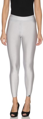 TWIN BIRDS Ankle Length  Western Wear Legging(Silver, Solid)