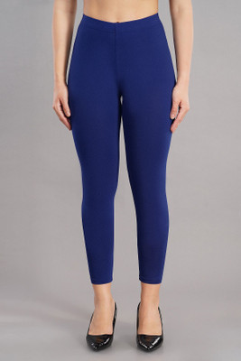 Shsuvia Ankle Length Western Wear Legging(Dark Blue, Solid)