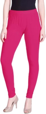 Zh fashion Churidar Length Western Wear Legging(Pink, Solid)