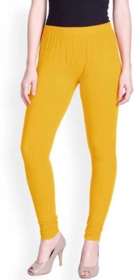 Rimis Fashion Churidar Length Ethnic Wear Legging(Yellow, Solid)