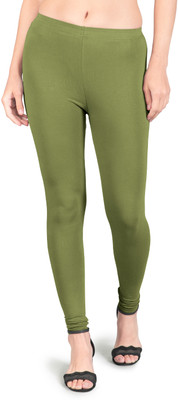 popolo Churidar  Western Wear Legging(Green, Solid)