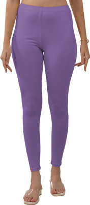 Lyra Ankle Length  Ethnic Wear Legging(Purple, Solid)