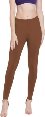 Presta Ankle Length Western Wear Legging(Brown, Solid)