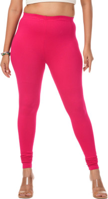 LoveiT Churidar  Western Wear Legging(Pink, Solid)