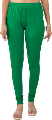 Lyra Churidar  Ethnic Wear Legging(Green, Solid)