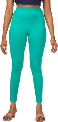 LoveiT Ankle Length Western Wear Legging(Green, Solid)