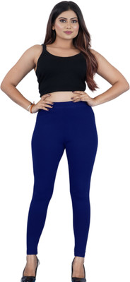 Scomfort Ankle Length Western Wear Legging(Dark Blue, Solid)