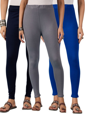 DIMPY GARMENTS Ankle Length Western Wear Legging(Dark Blue, Blue, Grey, Solid)