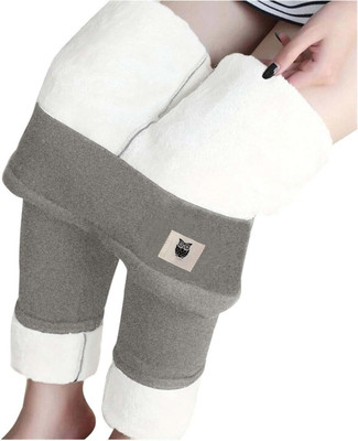 atox Ankle Length Winter Wear Legging(Grey, Solid)