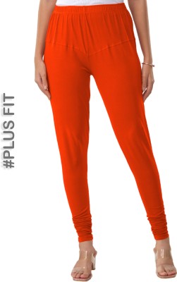 Lyra Churidar  Ethnic Wear Legging(Orange, Solid)