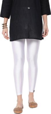 TWIN BIRDS Ankle Length  Western Wear Legging(White, Solid)