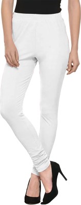 SILVER FANG Ethnic Wear Legging(White, Solid)