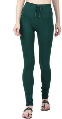 Robinbosky Churidar  Ethnic Wear Legging(Green, Solid)