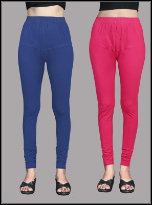 GN SPORTS Churidar  Western Wear Legging(Dark Blue, Pink, Solid)