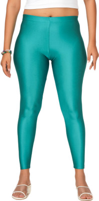 LoveiT Ankle Length Western Wear Legging(Dark Green, Solid)