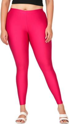 LoveiT Ankle Length Western Wear Legging(Pink, Solid)