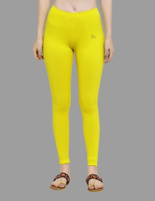 Trend Level Ankle Length Ethnic Wear Legging(Yellow, Solid)