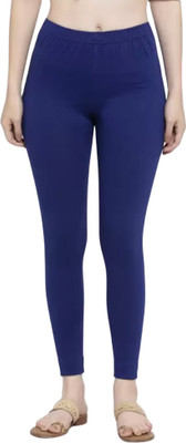 ROYAL COMFORT Ankle Length Western Wear Legging(Blue, Solid)