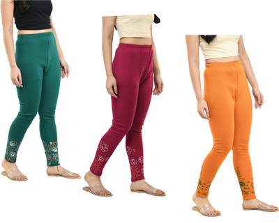 Indistar Ankle Length  Western Wear Legging(Green, Brown, Multicolor, Printed)