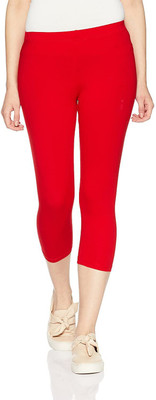 Lyra Western Wear Legging(Red, Solid)