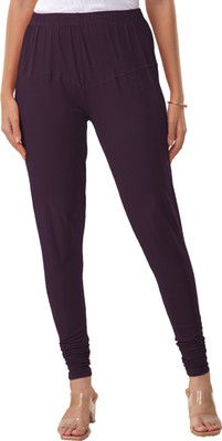 Lyra Churidar  Ethnic Wear Legging(Purple, Solid)