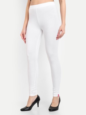 Twin Star Churidar  Ethnic Wear Legging(White, Solid)