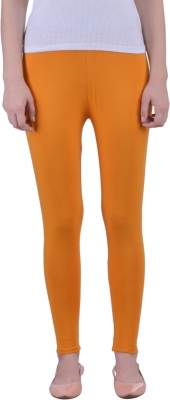 Dollar Missy Ankle Length  Ethnic Wear Legging(Yellow, Solid)