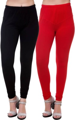 Navelly Ankle Length Ethnic Wear Legging(Red, Solid)