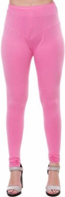 mkv fashion Churidar  Ethnic Wear Legging(Pink, Solid)