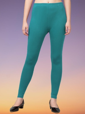 Trend Level Ankle Length  Western Wear Legging(Light Green, Solid)