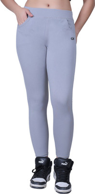 GREENZO Ankle Length Western Wear Legging(Grey, Solid)